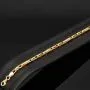 Funkelndes Ankerarmband mit filgranem Greco-Design - Armband aus hochglanzpoliertem 14K 585 Gold ca. 22cm, 3,5mm