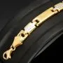 Nobles Armband in exquisitem Design aus hochwertigem 14K 585er Bicolor Gold (Gelb- und Weißgold) ca. 20,5cm, 6mm