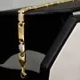 Nobles Armband in exquisitem Design aus hochwertigem 14K 585er Bicolor Gold (Gelb- und Weißgold) ca. 20,5cm, 6mm