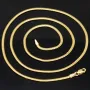 Stilvolle Halskette im Fischgräten-Look aus feinem 585 14K Gold (ca. 50cm lang, 2mm breit)