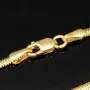 Stilvolle Halskette im Fischgräten-Look aus feinem 585 14K Gold (ca. 50cm lang, 2mm breit)
