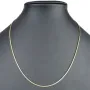 Stilvolle Halskette im Fischgräten-Look aus feinem 585 14K Gold (ca. 50cm lang, 2mm breit)