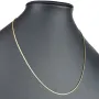 Stilvolle Halskette im Fischgräten-Look aus feinem 585 14K Gold (ca. 50cm lang, 2mm breit)