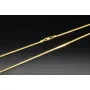 Stilvolle Halskette im Fischgräten-Look aus feinem 585 14K Gold (ca. 50cm lang, 2mm breit)