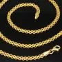 Fein fearbeitete, engmaschige Goldkette aus hochwertigem 585 / 14K Gold ca. 49 cm Länge 3 mm
