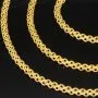 Fein fearbeitete, engmaschige Goldkette aus hochwertigem 585 / 14K Gold ca. 49 cm Länge 3 mm