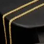 Fein fearbeitete, engmaschige Goldkette aus hochwertigem 585 / 14K Gold ca. 49 cm Länge 3 mm