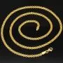 Fein fearbeitete, engmaschige Goldkette aus hochwertigem 585 / 14K Gold ca. 49 cm Länge 3 mm
