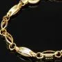 Exklusives Gold-Armband aus edlem, funkelndem Bicolor 585er Gelb- und Weißgold mit feinem Greco-Dekor (ca. 19 cm, 4mm)