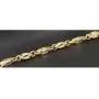 Exklusives Gold-Armband aus edlem, funkelndem Bicolor 585er Gelb- und Weißgold mit feinem Greco-Dekor (ca. 19 cm, 4mm)