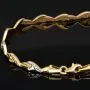 Exklusiv designtes Goldarmband aus hochwertigem 585er 14K Bicolor Gold in Gelb- und Weißgold (ca. 19 cm Länge, 5 mm Breite)