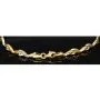 Exklusiv designtes Goldarmband aus hochwertigem 585er 14K Bicolor Gold in Gelb- und Weißgold (ca. 19 cm Länge, 5 mm Breite)