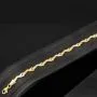 Exklusiv designtes Goldarmband aus hochwertigem 585er 14K Bicolor Gold in Gelb- und Weißgold (ca. 19 cm Länge, 5 mm Breite)