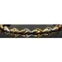 Exklusiv designtes Goldarmband aus hochwertigem 585er 14K Bicolor Gold in Gelb- und Weißgold (ca. 19 cm Länge, 5 mm Breite)