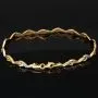 Exklusiv designtes Goldarmband aus hochwertigem 585er 14K Bicolor Gold in Gelb- und Weißgold (ca. 19 cm Länge, 5 mm Breite)