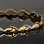 Exklusiv designtes Goldarmband aus hochwertigem 585er 14K Bicolor Gold in Gelb- und Weißgold (ca. 19 cm Länge, 5 mm Breite)