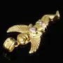 Funkelnder Schutzengel-Anhänger – Engel mit Herz aus 14k 585er Bicolor Gold (Gelbgold und Weißgold)