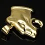 Edler Panther-Anhänger aus hochglanzpoliertem 585 / 14K Gold
