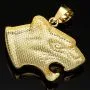 Edler Panther-Anhänger aus hochglanzpoliertem 585 / 14K Gold