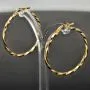 Exquisite Twist - Creolen aus funkelndem, hochglanzpoliertem Gold (14K 585 Gelbgold)