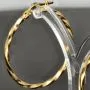 Exquisite Twist - Creolen aus funkelndem, hochglanzpoliertem Gold (14K 585 Gelbgold)