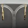 Exquisite Twist - Creolen aus funkelndem, hochglanzpoliertem Gold (14K 585 Gelbgold)