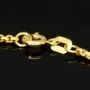 Zeitloses, kurzgliedriges Ankerarmband aus edlem, poliertem 14K 585 Gold