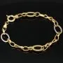 Funkelndes Bicolor Gold-Armband aus hochwertigem 14K 585 Gelbgold und Weißgold in stilvollem Design (ca. 20 cm)