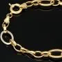 Funkelndes Bicolor Gold-Armband aus hochwertigem 14K 585 Gelbgold und Weißgold in stilvollem Design (ca. 20 cm)