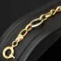 Funkelndes Bicolor Gold-Armband aus hochwertigem 14K 585 Gelbgold und Weißgold in stilvollem Design (ca. 20 cm)