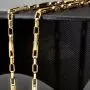 Exklusive Ankerkette / Goldkette aus funkelndem Gold (14K 585 Gelbgold) mit stilvollem griechischem Muster (ca. 55cm, 3,5mm, ca. 7,7g)