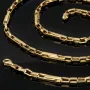 Exklusive Ankerkette / Goldkette aus funkelndem Gold (14K 585 Gelbgold) mit stilvollem griechischem Muster (ca. 55cm, 3,5mm, ca. 7,7g)