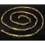Stilvolle Ankerkette aus 14 Karat Gold (14K 585 Gelbgold) mit edlen griechischen Designakzenten (ca. 50cm, 3,5mm, ca. 7g)