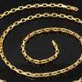 Sehr schöne, funkelnde Ankerkette aus hochwertigem 14K 585 Gold (Gelbgold) - 65cm lang, ca. 3mm breit