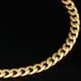 Hochglanzpoliertes Panzerarmband aus exquisitem 14k 585er Gold ca. 19cm ca. 4,5mm