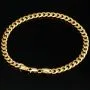 Hochglanzpoliertes Panzerarmband aus exquisitem 14k 585er Gold ca. 19cm ca. 4,5mm