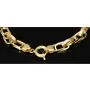 Exklusives Gold-Armband in feinem Greco Design und hochglanzpolierten Gliedern aus hochwertigem Bicolor 585er Gelb- und Weißgold (ca. 19,5 cm, 7mm)