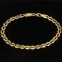Gold-Armband aus hochglanzpoliertem 14K / 585 Gelbgold in zeitlosem Design ca. 18 cm, 4,5 mm