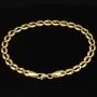 Gold-Armband aus hochglanzpoliertem 14K / 585 Gelbgold in zeitlosem Design ca. 18 cm, 4,5 mm