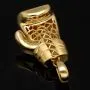 Filigran gearbeiteter Boxhandschuh-Anhänger aus edlem 585 Gelbgold aus hochwertigem 14K / 585 Gold - glänzend poliert