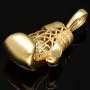 Filigran gearbeiteter Boxhandschuh-Anhänger aus edlem 585 Gelbgold aus hochwertigem 14K / 585 Gold - glänzend poliert