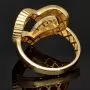 Luxuriöser Goldring für Damen mit funkelndem Herzmotiv aus 14K 585 Gold (Gelbgold) in RG ca. 57