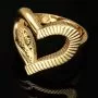 Luxuriöser Goldring für Damen mit funkelndem Herzmotiv aus 14K 585 Gold (Gelbgold) in RG ca. 57