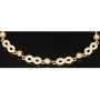 Trendiges Infinity-Armband aus funkelndem 585 14K Gold - Längenverstellbar ca. 17,5 - 19,5 cm mit eingearbeiteten Goldkügelchen in Tricolor (Gelbgold, Weißgold und Roségold)