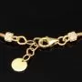Trendiges Infinity-Armband aus funkelndem 585 14K Gold - Längenverstellbar ca. 17,5 - 19,5 cm mit eingearbeiteten Goldkügelchen in Tricolor (Gelbgold, Weißgold und Roségold)