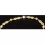 Trendiges Infinity-Armband aus funkelndem 585 14K Gold - Längenverstellbar ca. 17,5 - 19,5 cm mit eingearbeiteten Goldkügelchen in Tricolor (Gelbgold, Weißgold und Roségold)