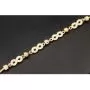 Trendiges Infinity-Armband aus funkelndem 585 14K Gold - Längenverstellbar ca. 17,5 - 19,5 cm mit eingearbeiteten Goldkügelchen in Tricolor (Gelbgold, Weißgold und Roségold)