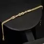 Funkelndes Infinity-Armband aus exquisitem 585 14K Gold - Längenverstellbar ca. 17,5 - 20,0 cm (Tricolor - Gelbgold und Nuancen Weißgold und Roségold)