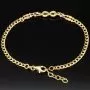 Funkelndes Infinity-Armband aus exquisitem 585 14K Gold - Längenverstellbar ca. 17,5 - 20,0 cm (Tricolor - Gelbgold und Nuancen Weißgold und Roségold)