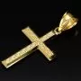 Edles Kreuz mit feinem, zeitlosem Greco Dekor aus hochwertigem Gold 14k (585er) Gelbgold